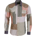 Dolce & Gabbana Multicolor Cotton Patchwork Slim Shirt TSH83563- 37