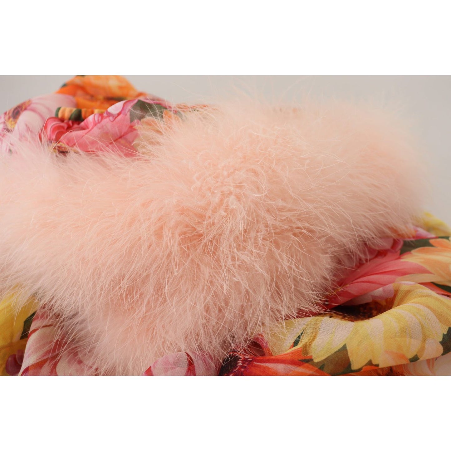 Dolce & Gabbana Multicolor Floral Fur Shearling Blouse Top TSH83195 - 40