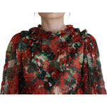 Dolce & Gabbana Multicolor Geranium A-line Knee Length Dress DR28782 - 40