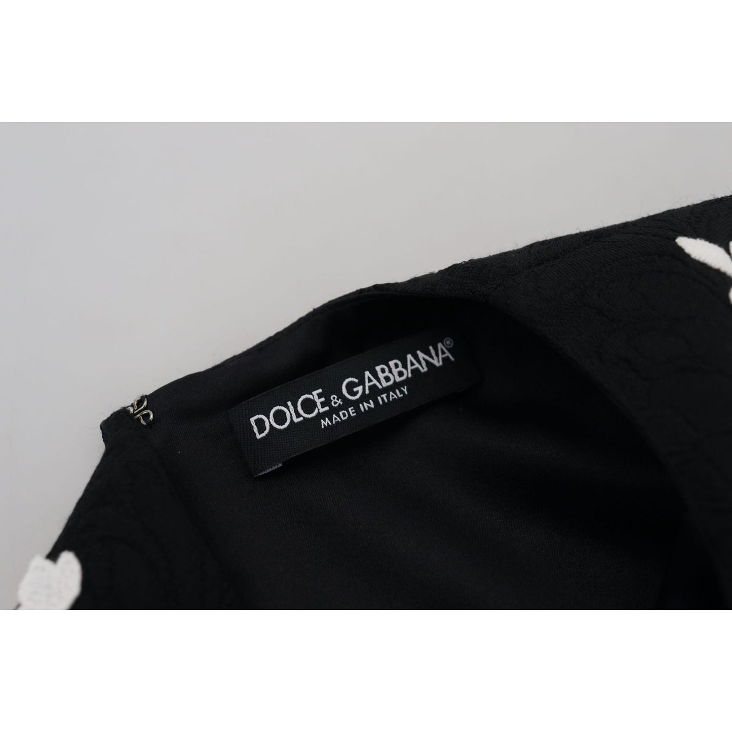 Dolce & Gabbana Black Lace Trim Half Sleeves A-line Dress PAN28794 - 42
