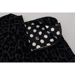 Dolce & Gabbana Black Leopard Shift Mini Polyester Dress DR28793 - 40