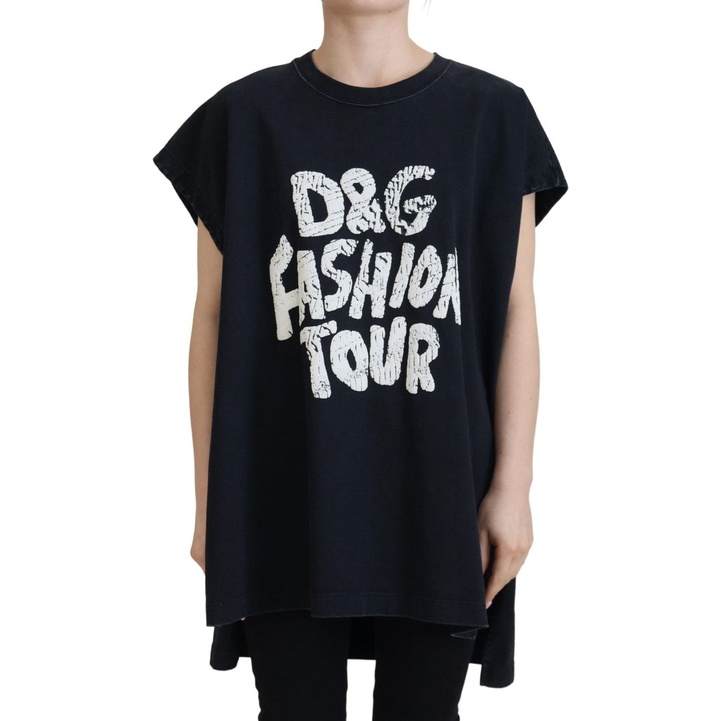 Dolce & Gabbana Black D&G Fashion Round Neck Cotton T-shirt TSH83255 - 40
