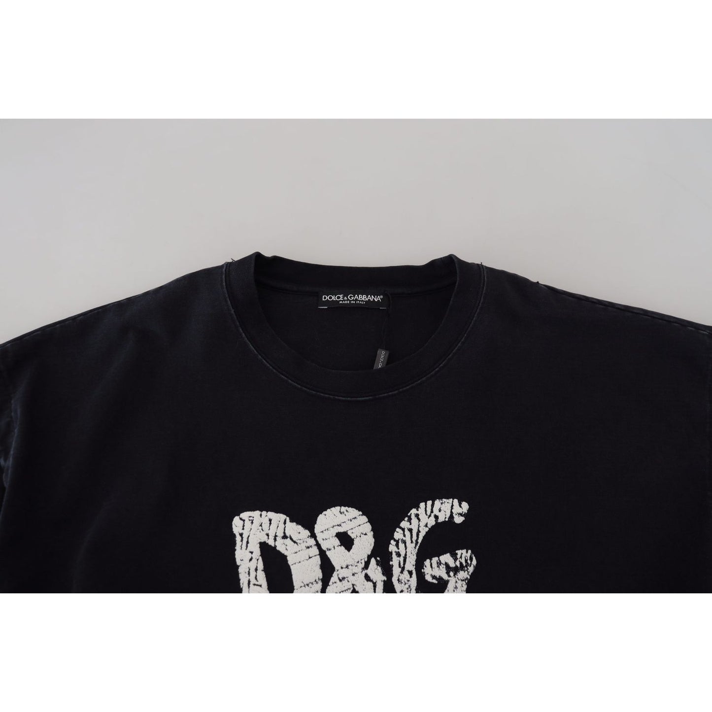 Dolce & Gabbana Black D&G Fashion Round Neck Cotton T-shirt TSH83255 - 40