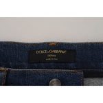 Dolce & Gabbana Black Floral Lace Front Skinny Denim Jeans PAN74208 - 40
