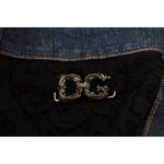 Dolce & Gabbana Black Floral Lace Front Skinny Denim Jeans PAN74208 - 40