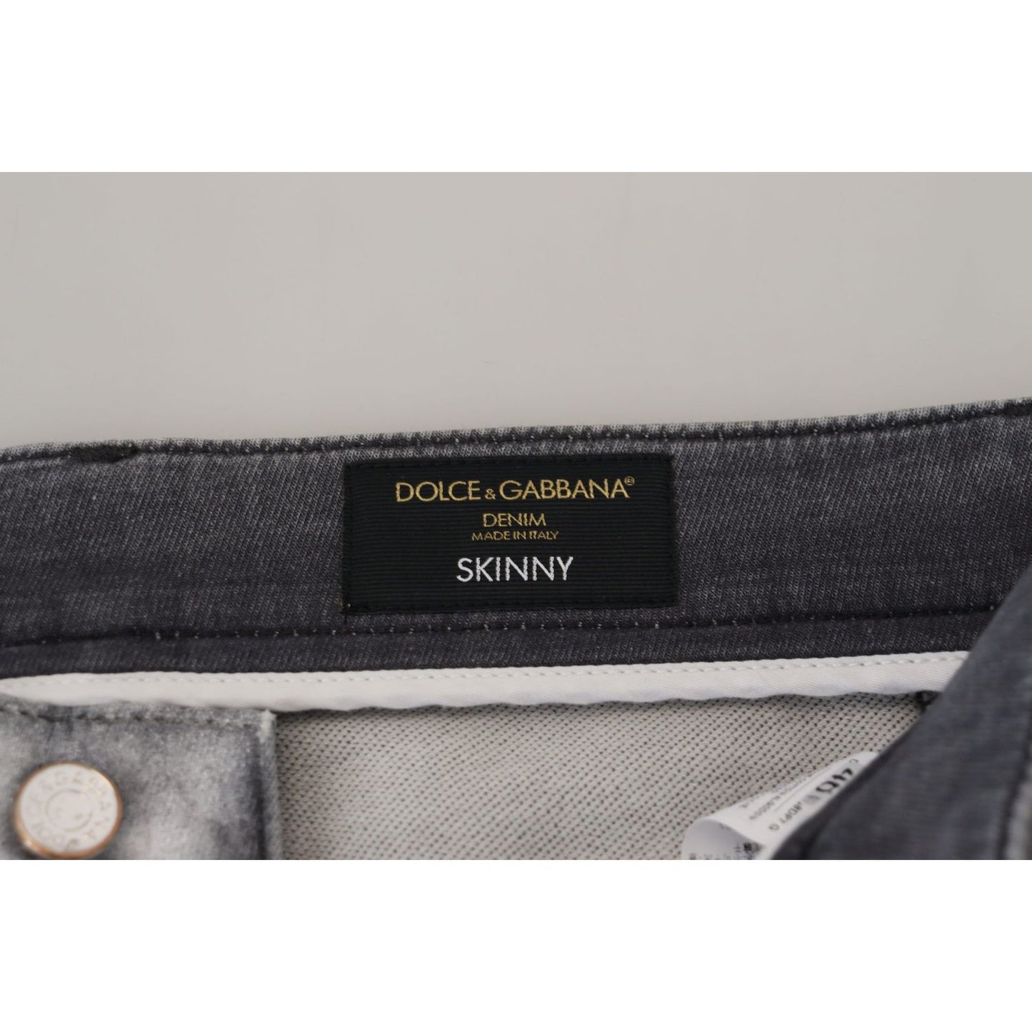 Dolce & Gabbana Gray Washed Skinny Men Denim Jeans PAN73320 - 46