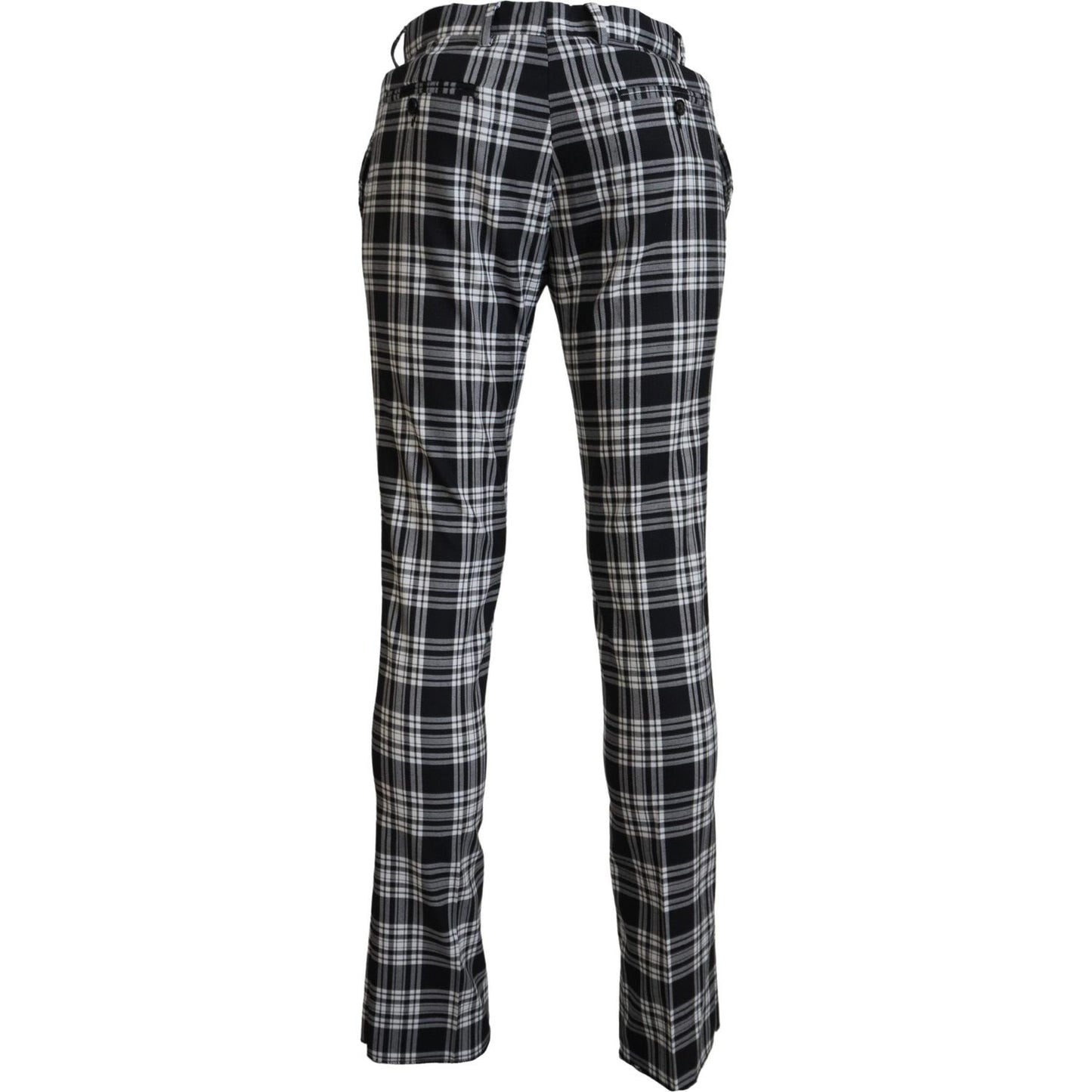 BENCIVENGA Black Checkered Cotton Men Casual Pants PAN74119 - 48