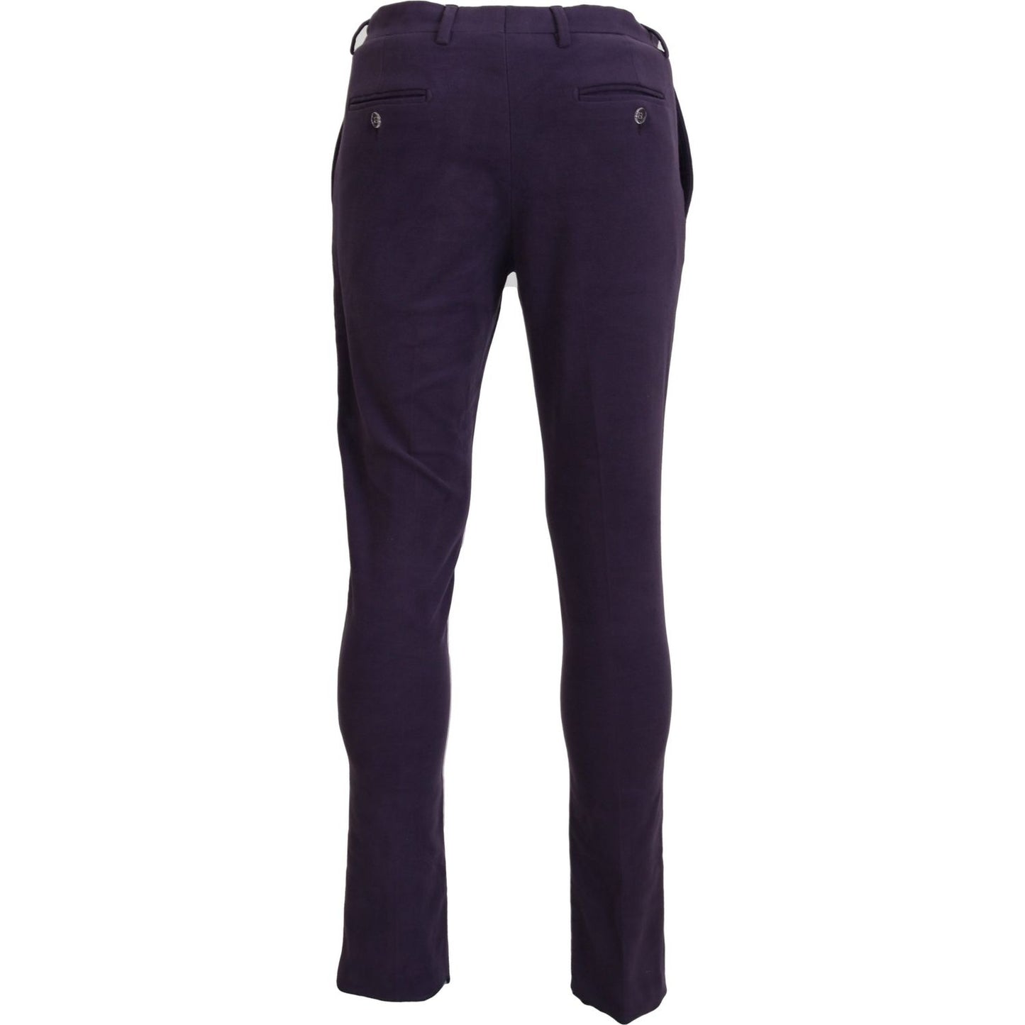 BENCIVENGA Purple Pure Cotton Tapered Mens Pants PAN74123 - 46