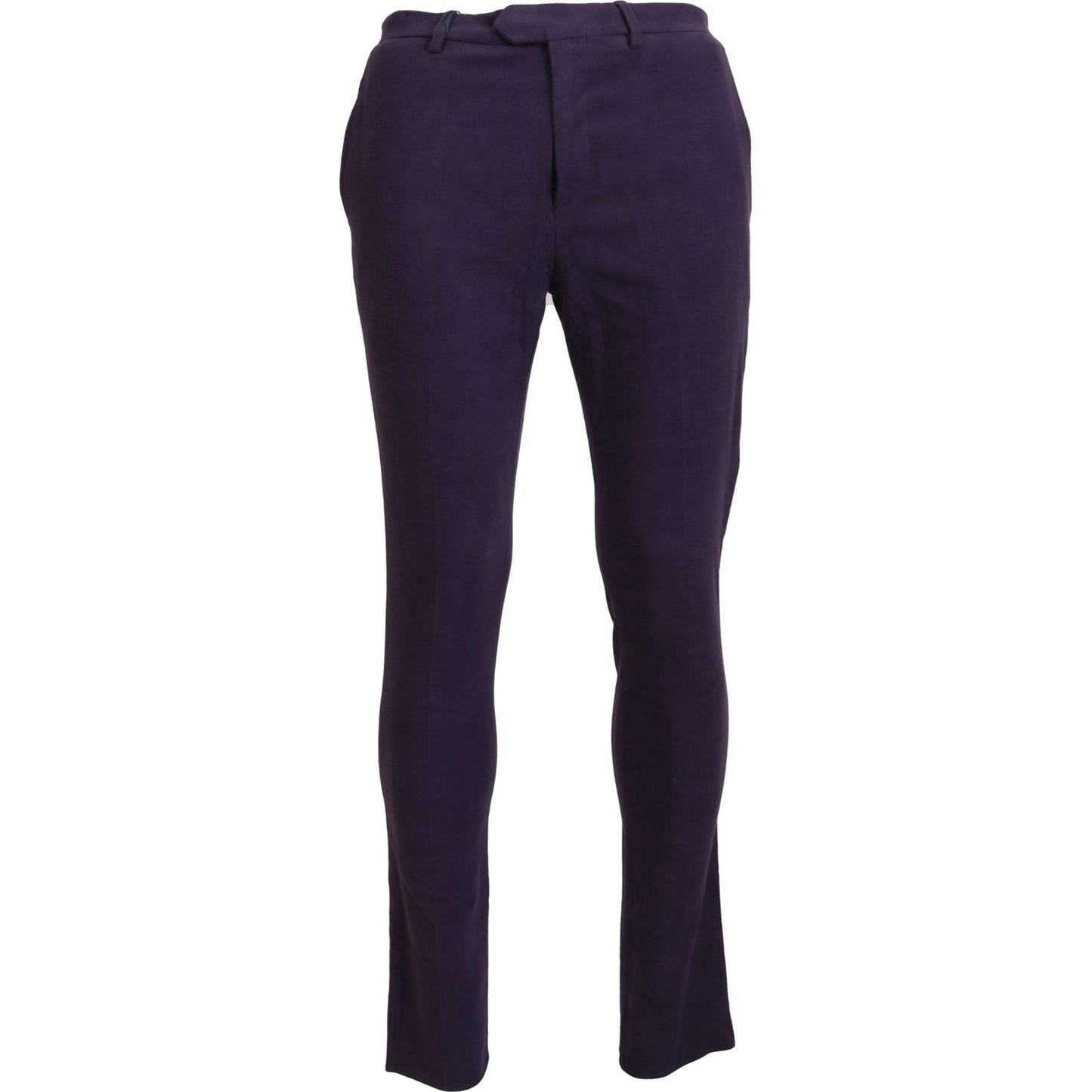 BENCIVENGA Purple Pure Cotton Tapered Mens Pants PAN74123 - 46