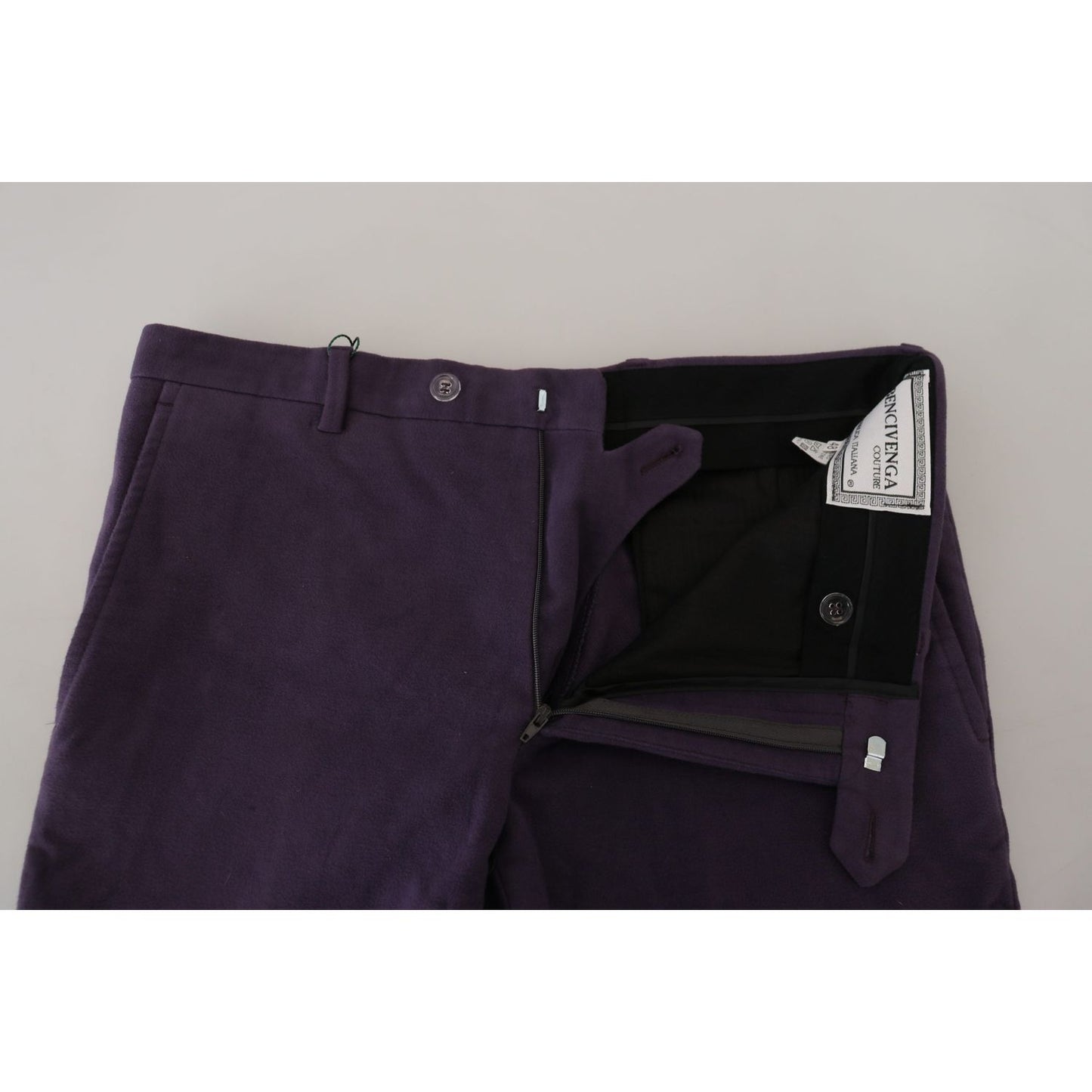 BENCIVENGA Purple Pure Cotton Tapered Mens Pants PAN74123 - 46