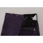 BENCIVENGA Purple Pure Cotton Tapered Mens Pants PAN74123 - 46