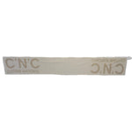 Costume National Beige White Logo Wrap Warmer Shawl Scarf MS6842