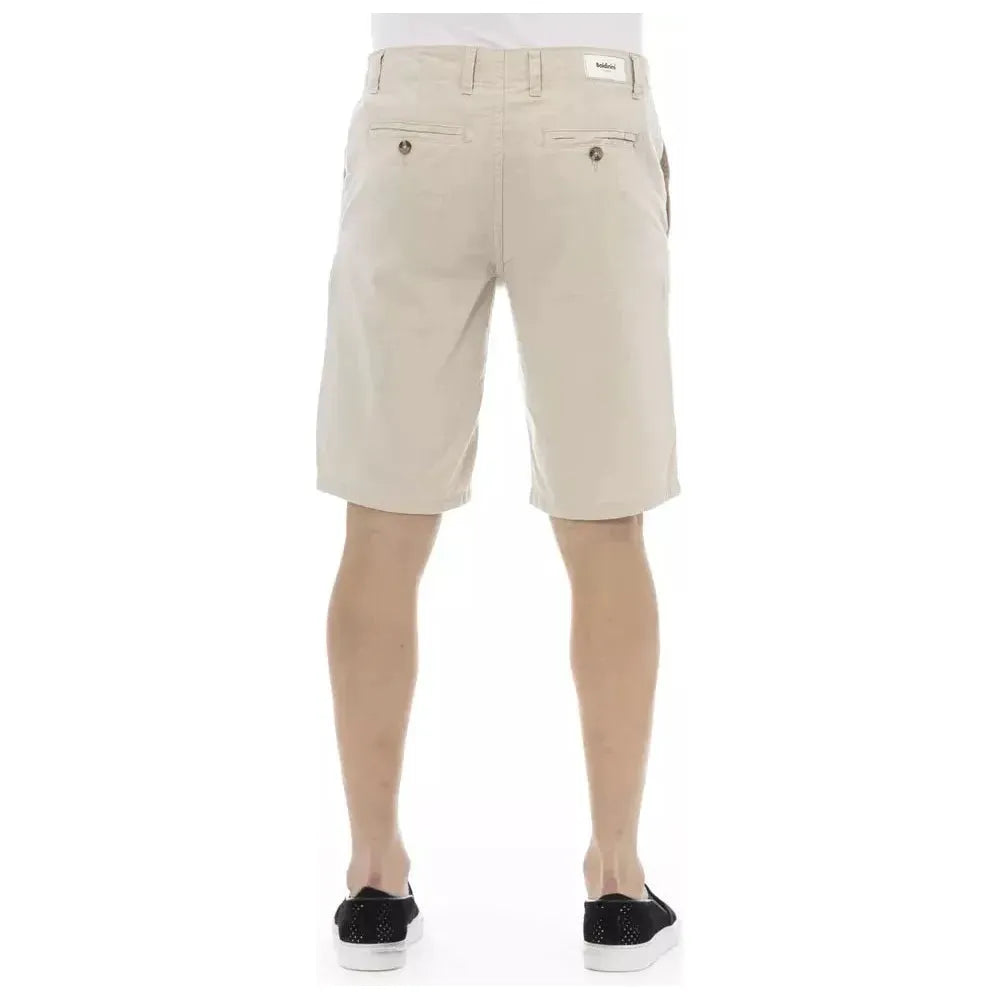 Baldinini Trend Beige Cotton Men Short BA-23219-IT48 | M