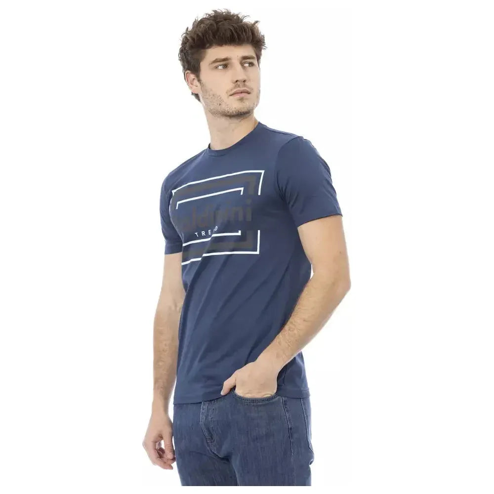 Baldinini Trend Blue Cotton Men T-Shirt BA-23179-XS
