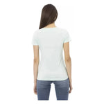 Trussardi Action Light Blue Cotton Women Top TR-23087-XS