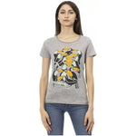 Trussardi Action Gray Cotton Women T-Shirt TR-23045-XS