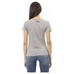 Trussardi Action Gray Cotton Women T-Shirt TR-23021-XS