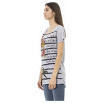 Trussardi Action Gray Cotton Women T-Shirt TR-23011-S