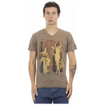 Trussardi Action Brown Cotton Men T-Shirt TR-22876-S