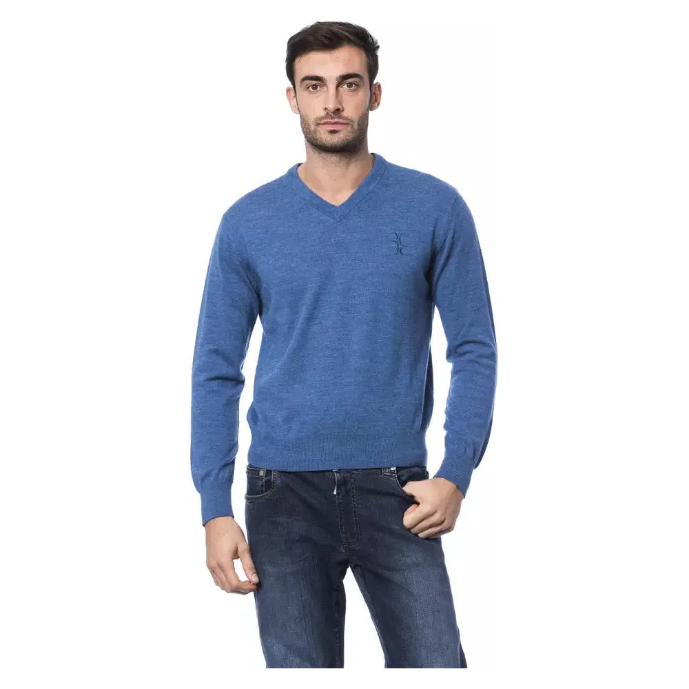 Billionaire Italian Couture Embroidered Merino Wool Crew Neck Sweater BI-10490-S-FBB-94