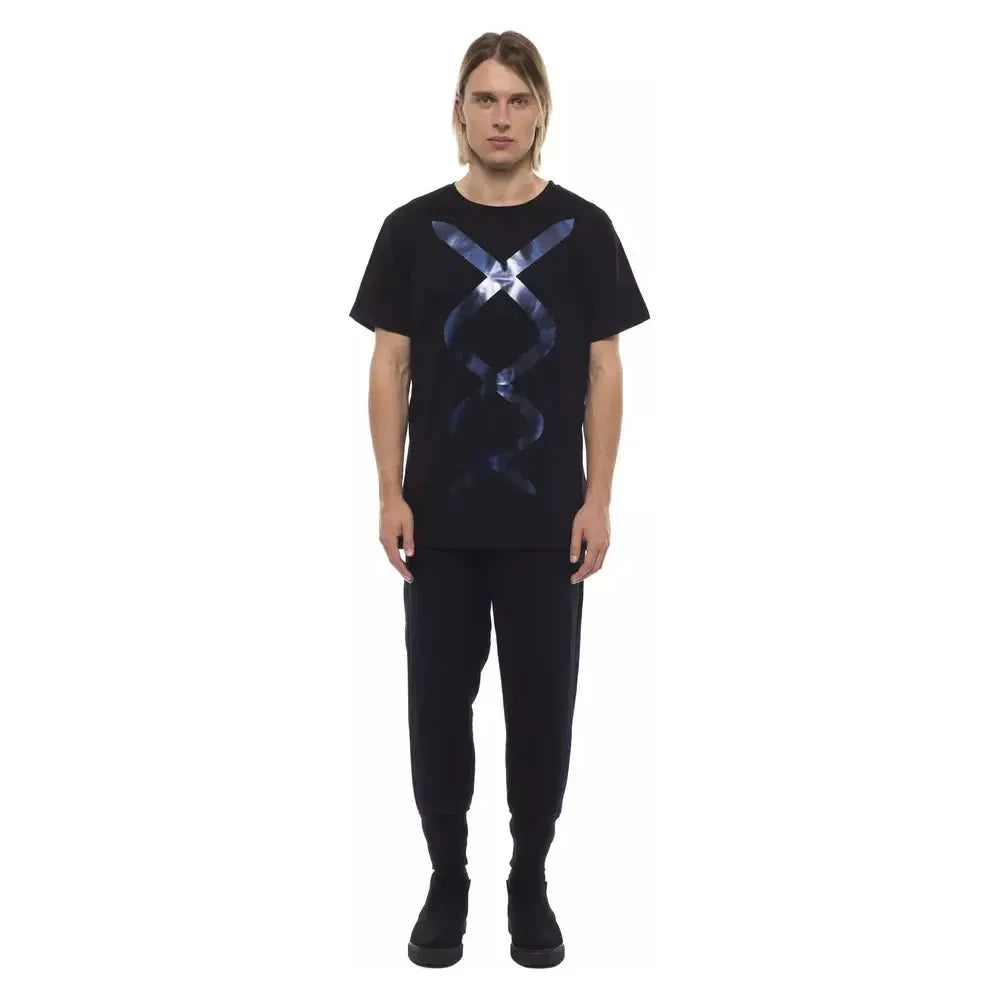 Nicolo Tonetto Black Cotton Men T-Shirt NI-12949-XL