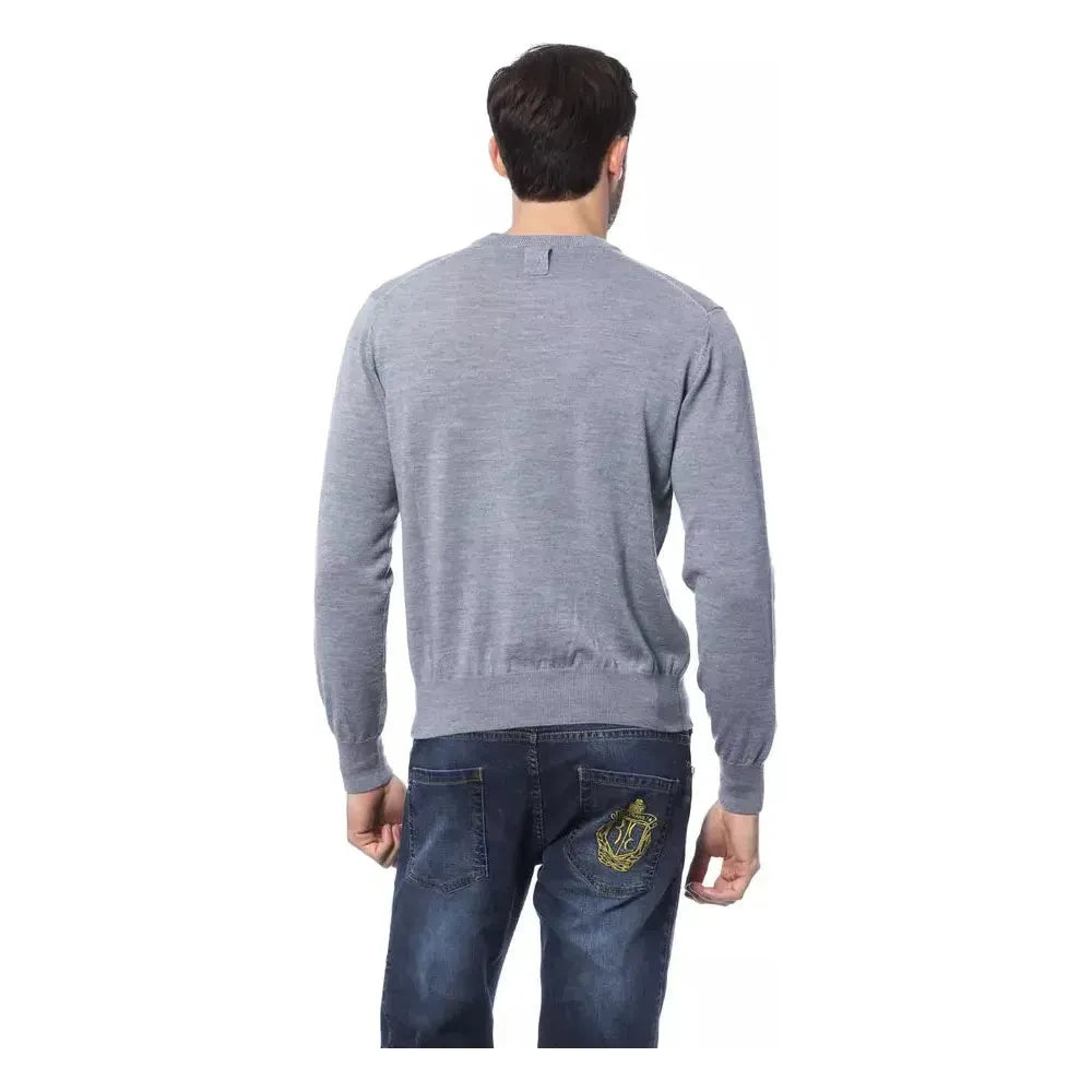 Billionaire Italian Couture Gray Merino Wool Men Sweater BI-10484-S
