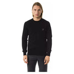 Uominitaliani Black Merino Wool Men Sweater Uominitaliani Black