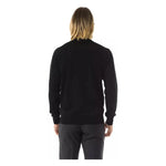 Uominitaliani Black Merino Wool Men Sweater Uominitaliani Black