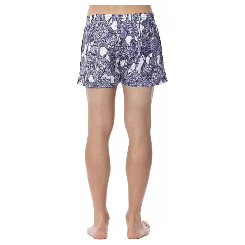 Roberto Cavalli Sport Light Blue Polyester Men's Swim Trunk RO-13752-IT50 | L