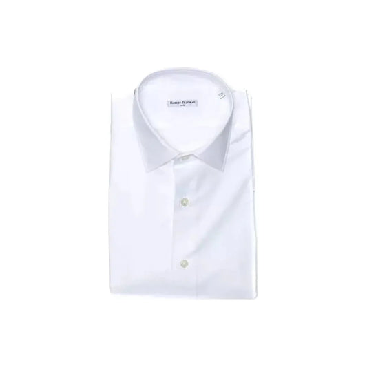 Robert Friedman White Cotton Men Shirt