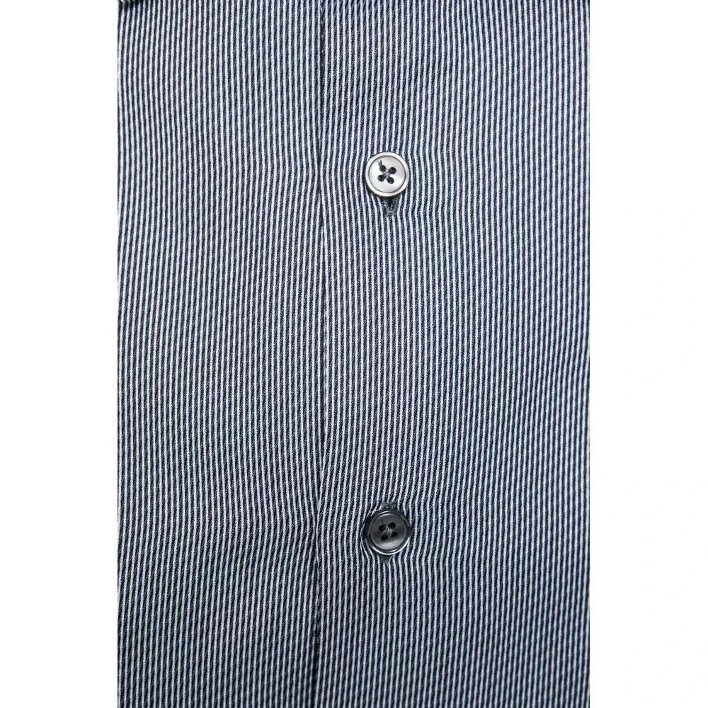 Robert Friedman Blue Cotton Men's Shirt RO-20391-M