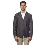 Verri Gray Cotton Men Blazer Verri Dark Slate Gray