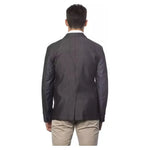 Verri Gray Cotton Men Blazer Verri Dark Slate Gray