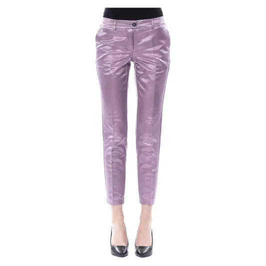 BYBLOS Purple Cotton Women's Pant