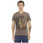 Trussardi Action Brown Cotton Men T-Shirt TR-22843-S