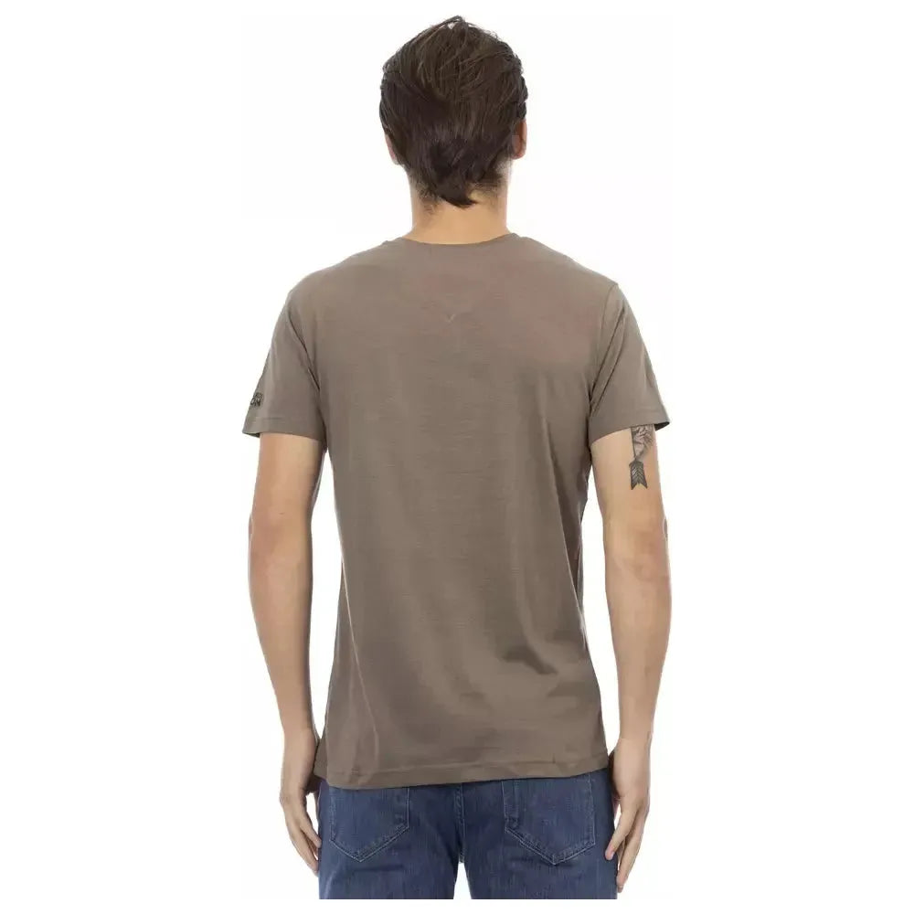 Trussardi Action Brown Cotton Men T-Shirt TR-22843-S