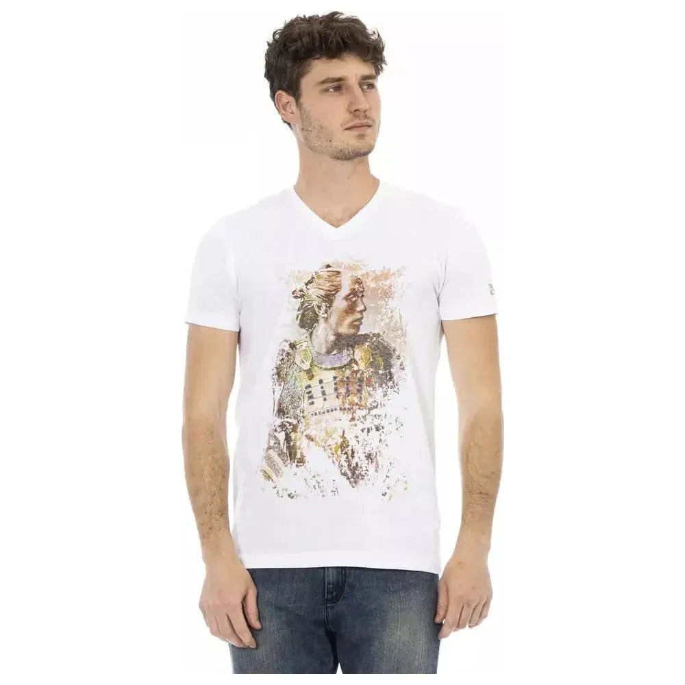 Trussardi Action White Cotton Men's T-Shirt TR-22832-S