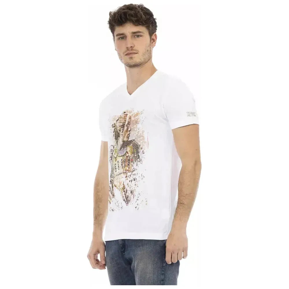 Trussardi Action White Cotton Men's T-Shirt TR-22832-S