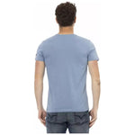 Trussardi Action Light Blue Cotton Men T-Shirt TR-22796-XL