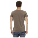 Trussardi Action Brown Cotton Men T-Shirt TR-22744-M