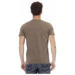 Trussardi Action Brown Cotton Men T-Shirt TR-22701-M