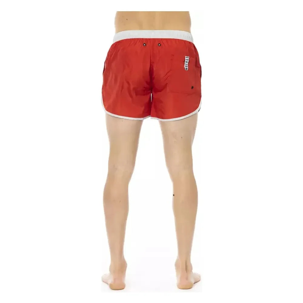 Bikkembergs Red Polyester Men Swim Short