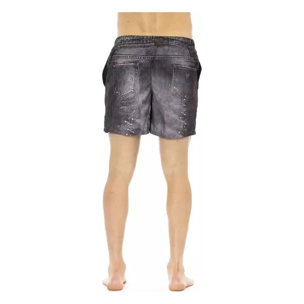 Just Cavalli Black Polyester Men's Swim Short