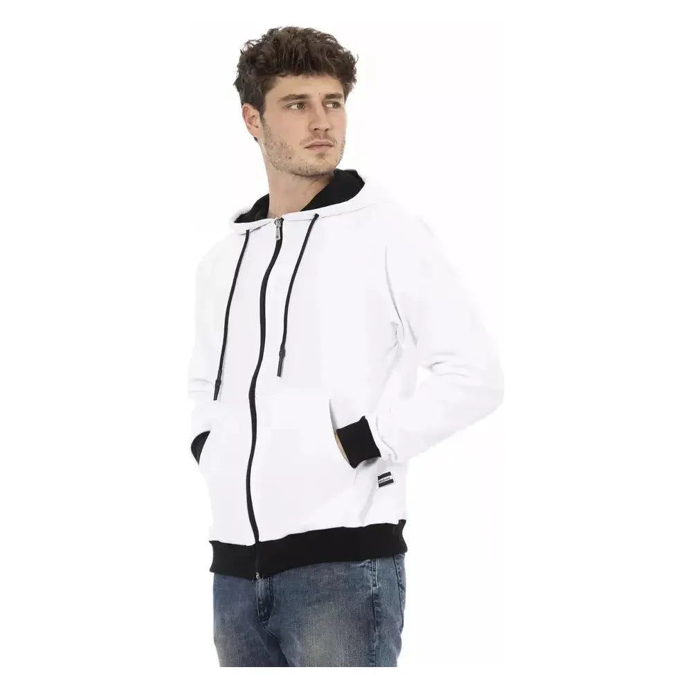 Baldinini Trend White Cotton Men Sweater BA-22610-3XL