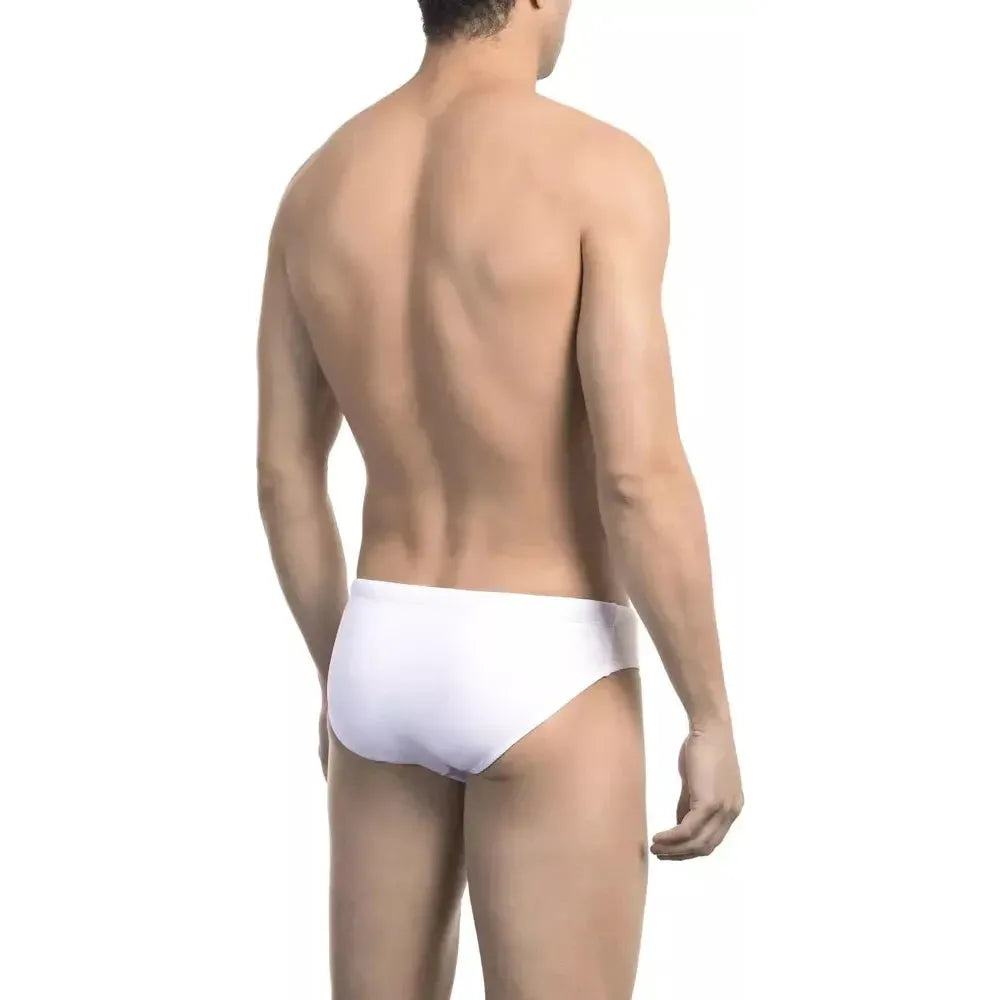 Bikkembergs White Polyamide Men's Swimwear BI-22033-XL