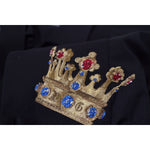 Dolce & Gabbana Black Gold Crown Slim Fit Dress Formal Shirt TSH83632- 37