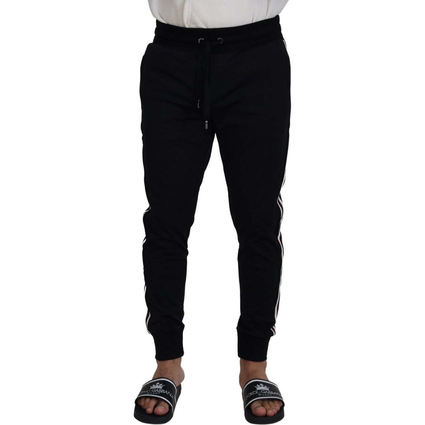 Dolce & Gabbana Black DG Print Mens Jogger Pants PAN73222 - 46