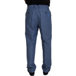 Dolce & Gabbana Blue Linen Chino Men Formal Pants PAN73285 - 52