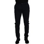 Dolce & Gabbana Black Wool Slim Formal Pants PAN73290 - 46