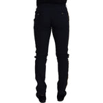 Dolce & Gabbana Black Wool Slim Formal Pants PAN73290 - 46